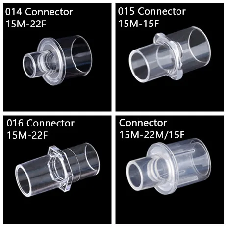 Disposable medical plastic connector for breathing circuits catheter mount elbow tube connector