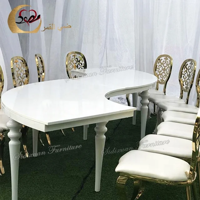 Luxury white round banquet tables for events wedding furniture supplier