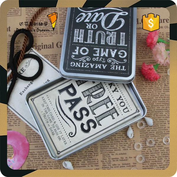 truth or dare adult drinking game custom playing paper game card toy in mini tin box