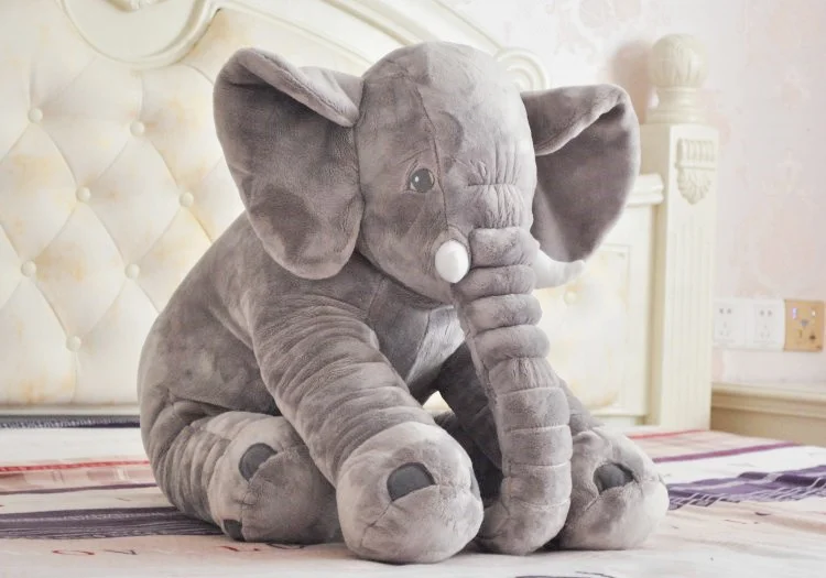 
Elephant Plush Pillow Baby Sleeping Back Cushion Elephant Stuffed Toy 60cm 