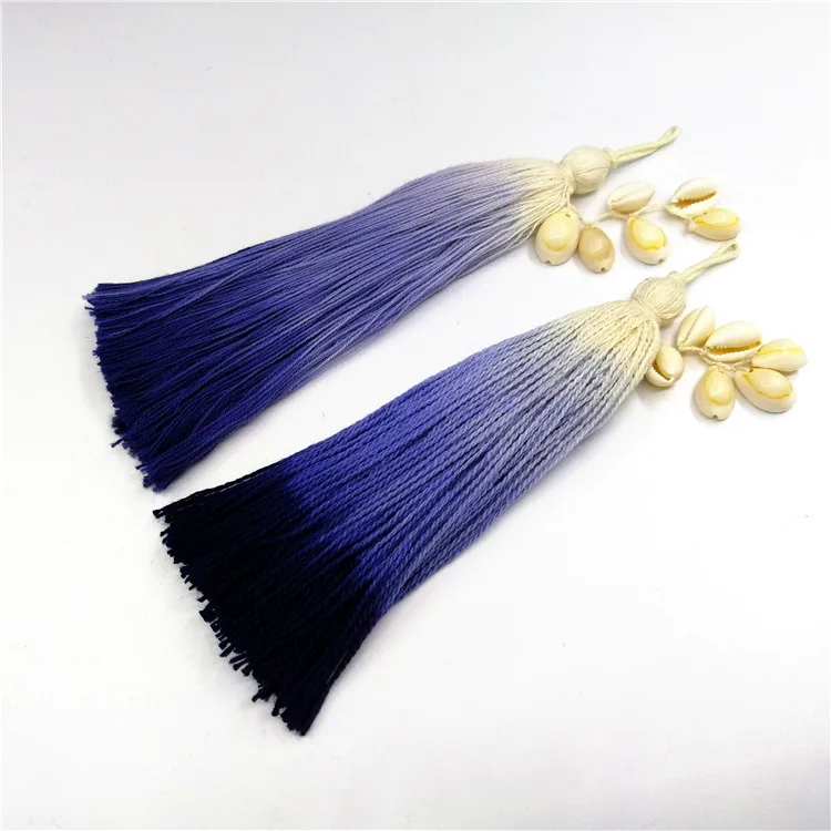 Hight quality multi colors tassel fringe keychain for handbag