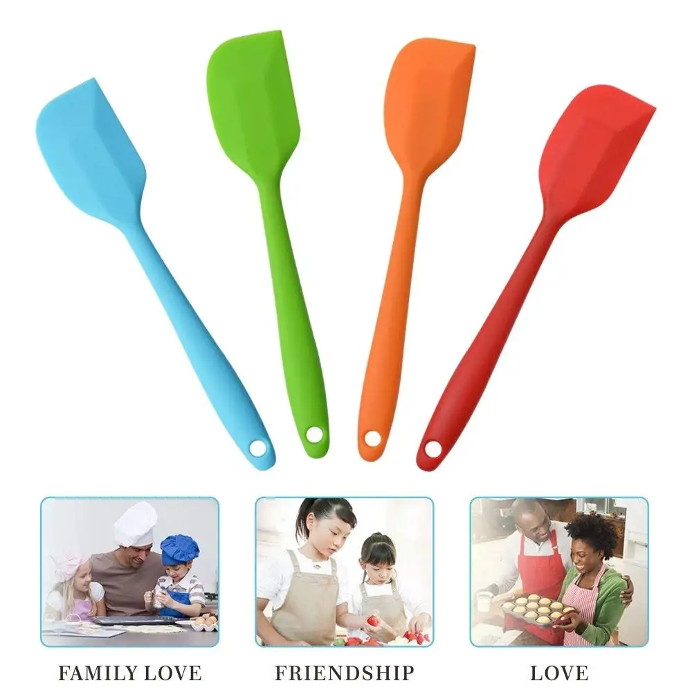 Heat Resistant Non-Stick Flexible Rubber Scrapers Bakeware Tool Silicone Spatulas