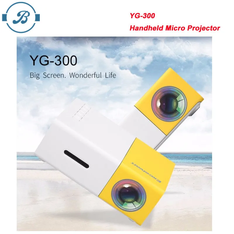 2020 Mini full hd projector wholesale hd projector for led projector YG300 with Built-in Lithium Battery