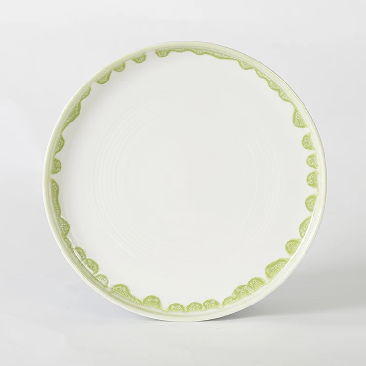 Creative design green flowing glaze novelty ceramic coffee mug for coffee shop