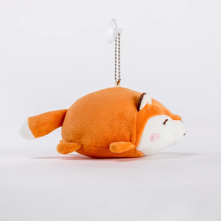 OEM/ODM mini stuffed fox toy keychain plush animal keychain