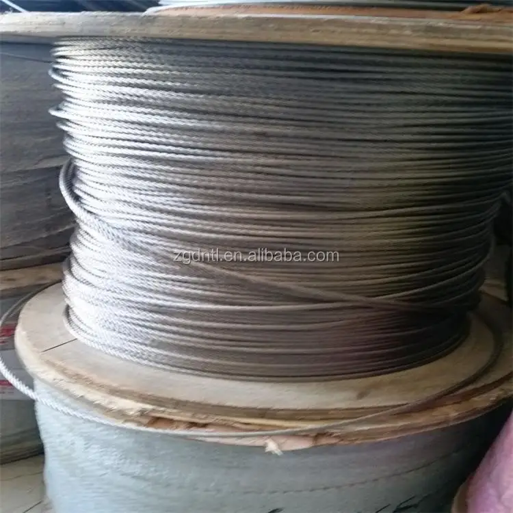 Manufacture 316 7x19 6mm stainless steel wire rope