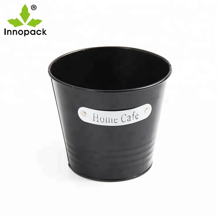 wholesale iron flower pot stand galvanized metal bucket vase
