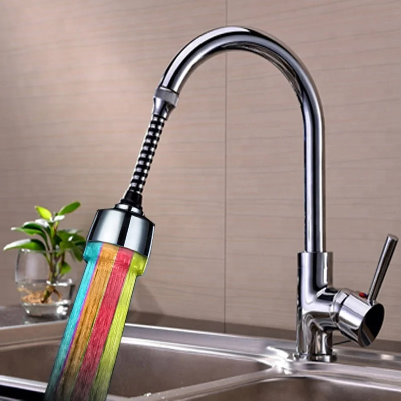 Water Glow LED Faucet Light Aerator for Kitchen with Multicolor Fastflashing Type