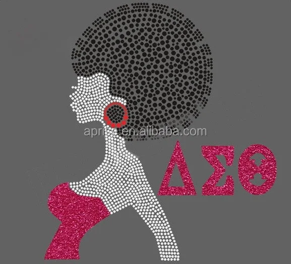Aprise - Glitter sorority hotfix vinyl heat Transfer Iron On designs For T Shirts