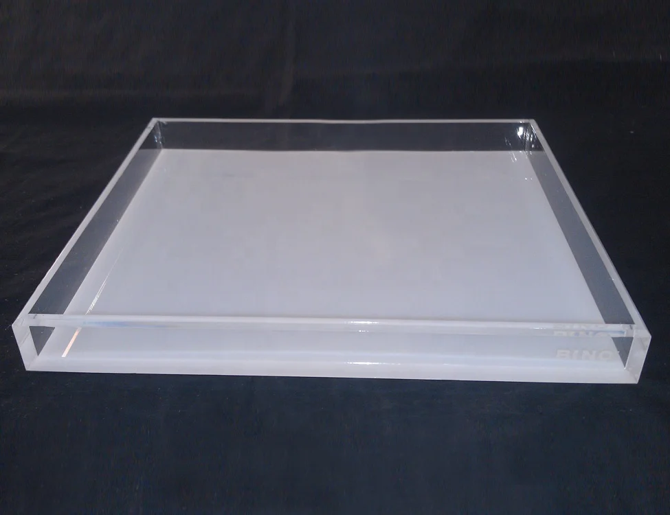 Factory custom clear acrylic jewelry serving tray  high quality acrylic item display tray