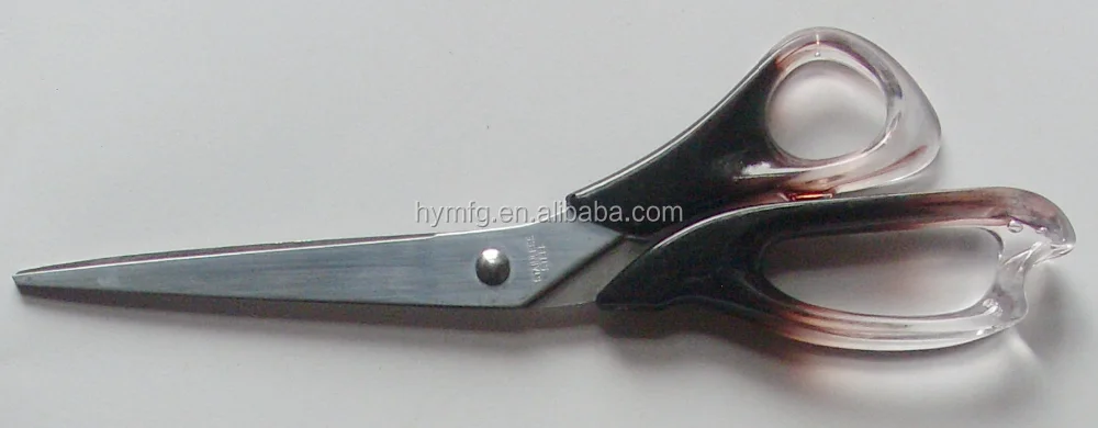 Plastic Amber Handle Household Tailor Sewing Scissors