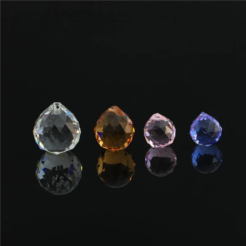 Wholesale 40mm decorative crystal glass faceted prism ball for chandelier