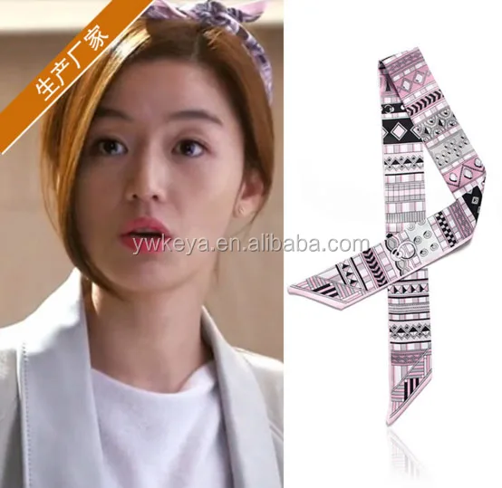 Twill Silk Small Women Ribbon Scarf  Hair Bags Handle Decoration Tie Hand Scarf