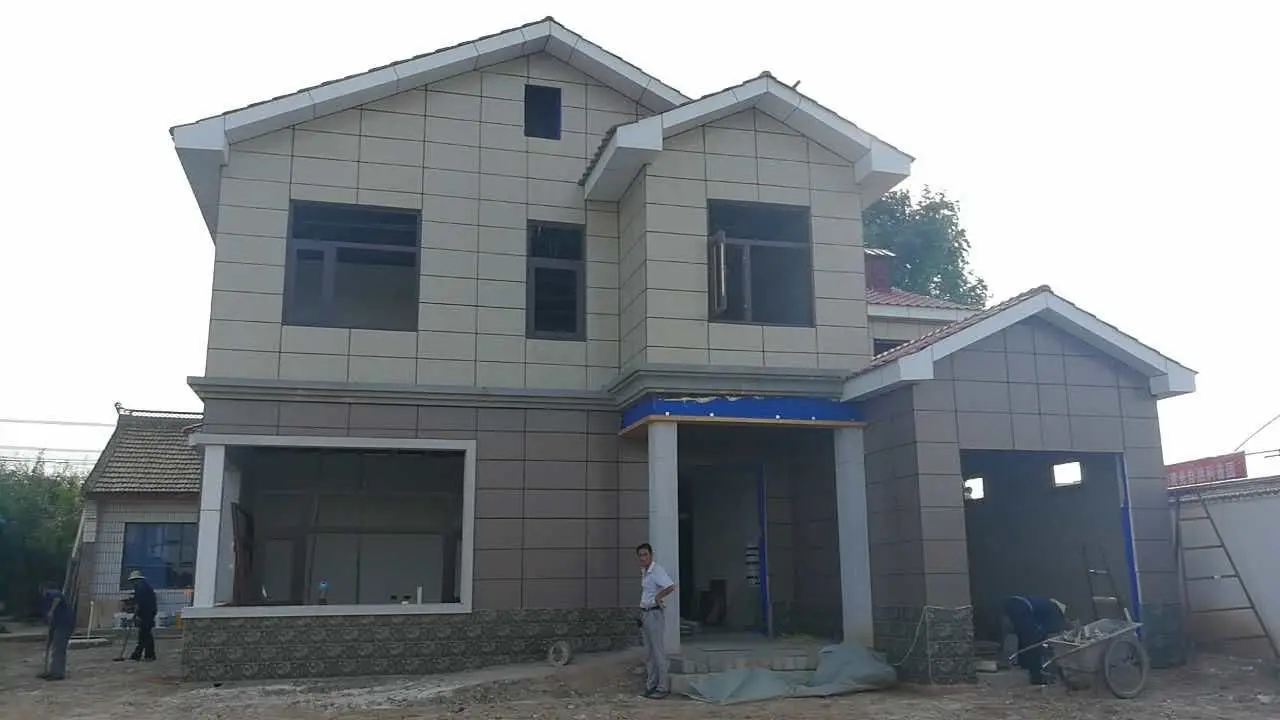 
Villa facade exterior wall cladding Reinforced Fiber cement lap siding installing board 