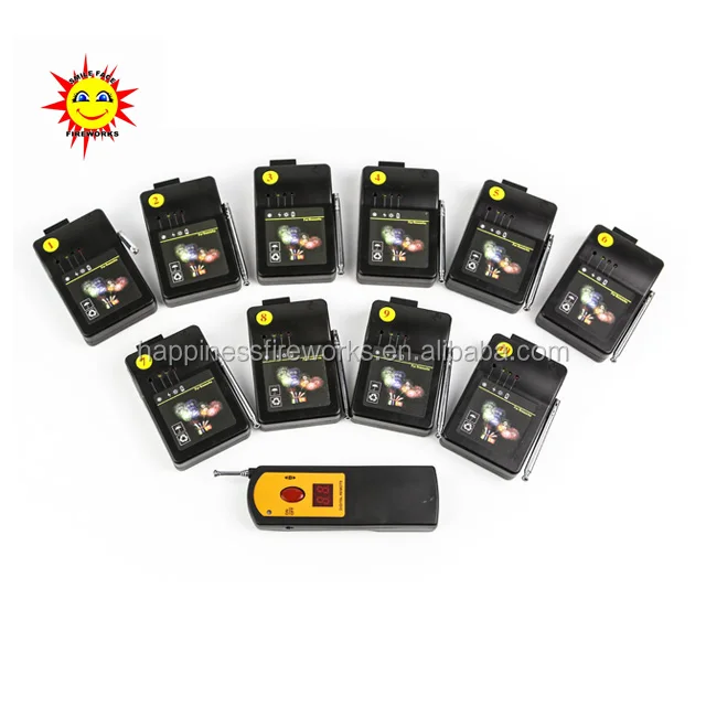 CE passed 10 cues 500M wireless control sequential & salvo fire consumer fireworks display firing system
