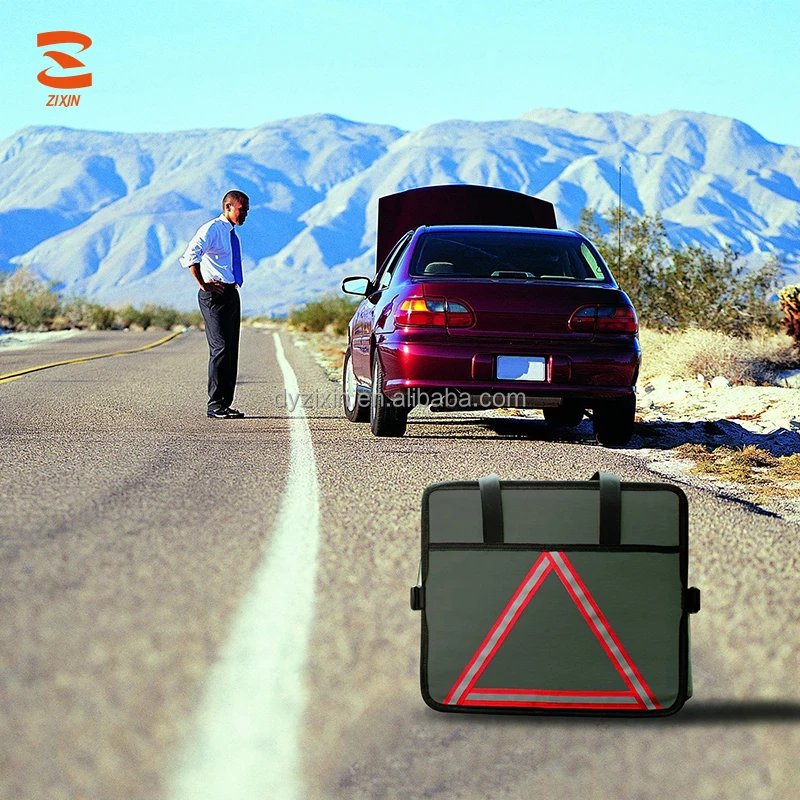 Foldable Outdoor Storage Garbage Trash Bin Premium Car Trunk Organizer Cooler Bag with Cover