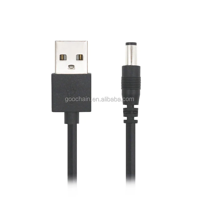 1 м 20AWG USB 2,0 A штекер к DC 5,5*2,5 кабель питания