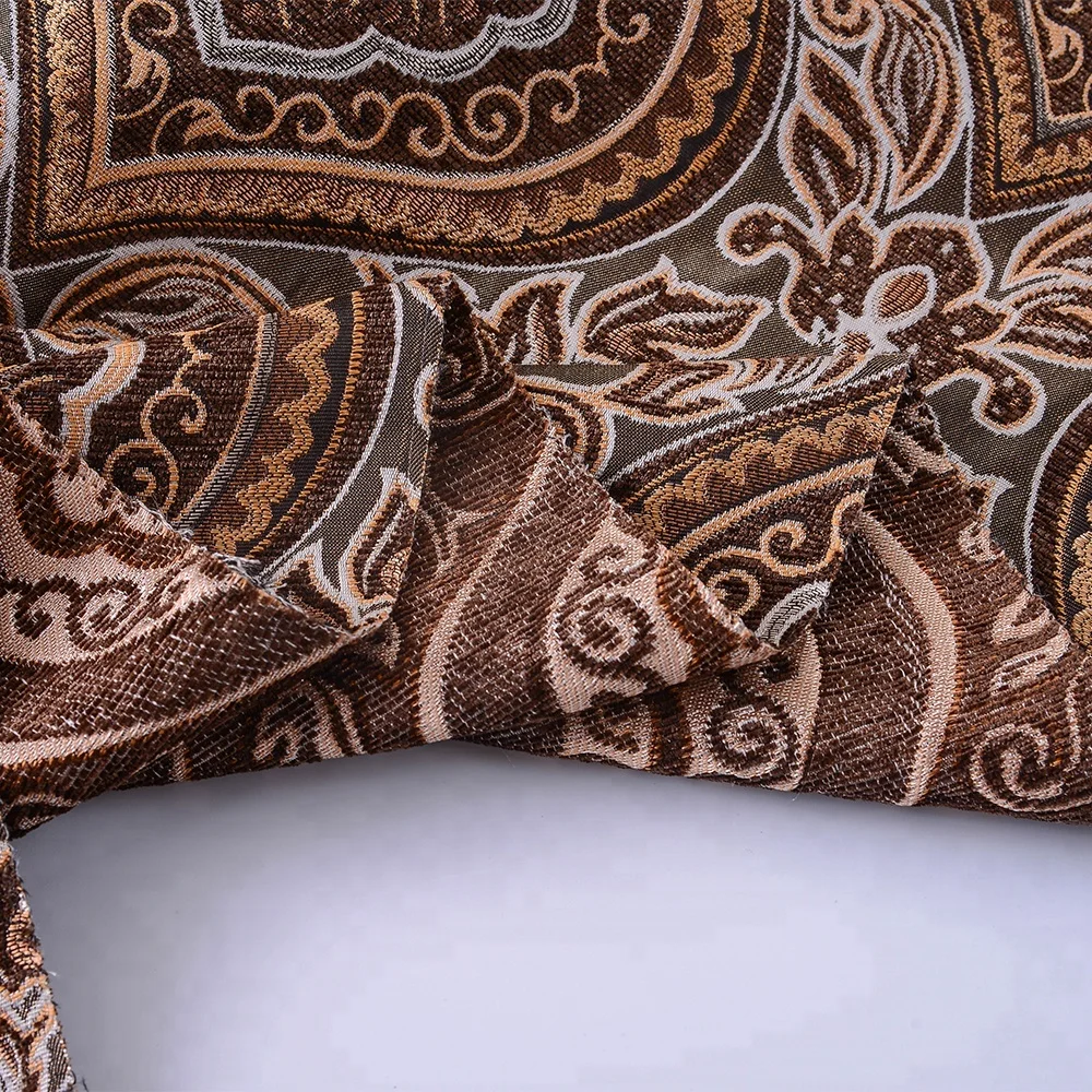 Home Textile Upholstery Arabic Style Sofa Cotton Jacquard Fabric les rideaux sofa covers 3d print