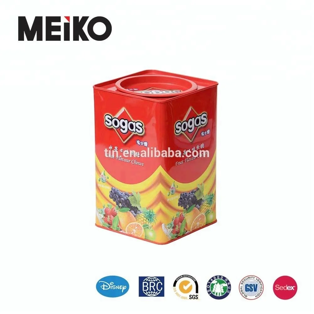 empty metal tin boxes sugus sweet tin can wholesale