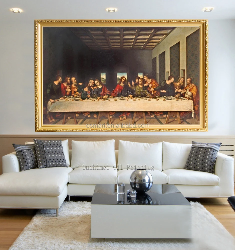 100% Handmade Classical Europe Jesus The Last Supper Oil Painting On Canvas for Wall Decor Famous Impression Portrait Painting