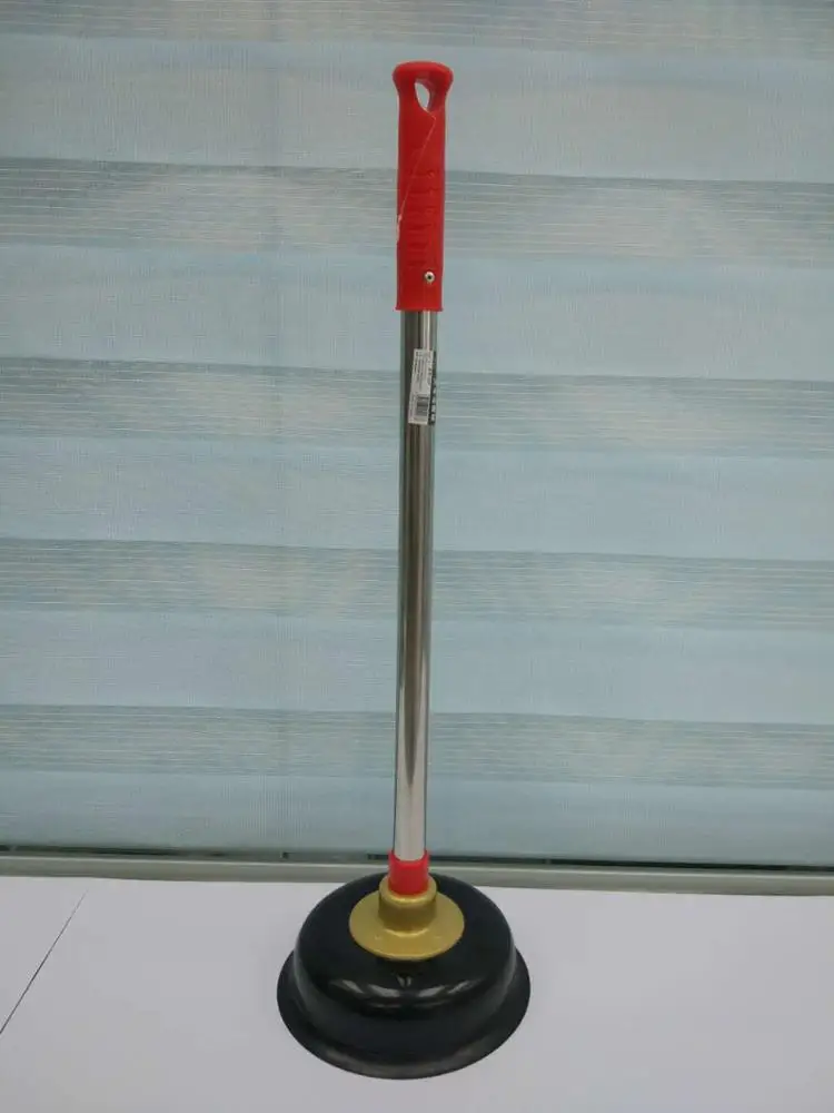 
Heavy Duty Stainless Steel bathroom Plastic toilet plunger 