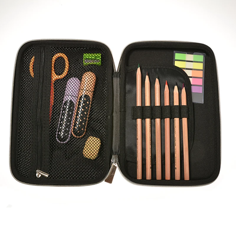 
Wholesale fancy outer space pencil case EVA funny black pencil case for students 