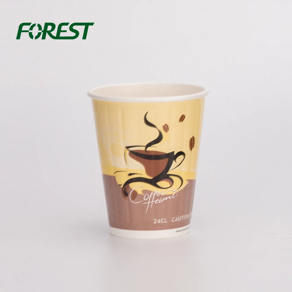 Custom waxed cardboard disposable coffee cups