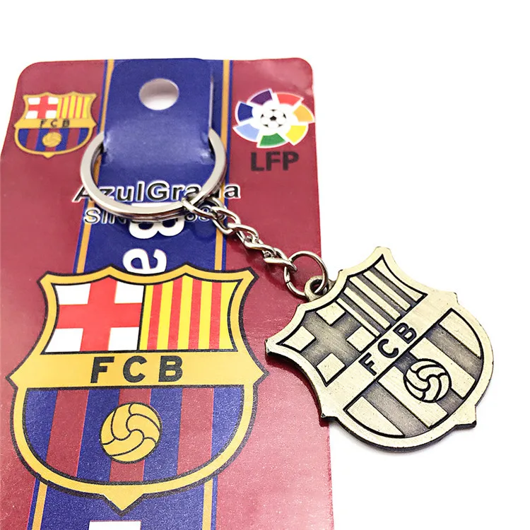 Promotional Gift Football Club BAR RMA Key Rings Logo Sport Themed Key Rings Alloy Material