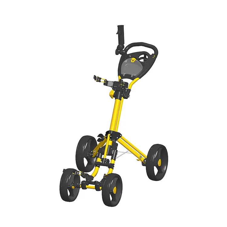 New Product 4 Wheel Folding Push Golf Trolley Cart