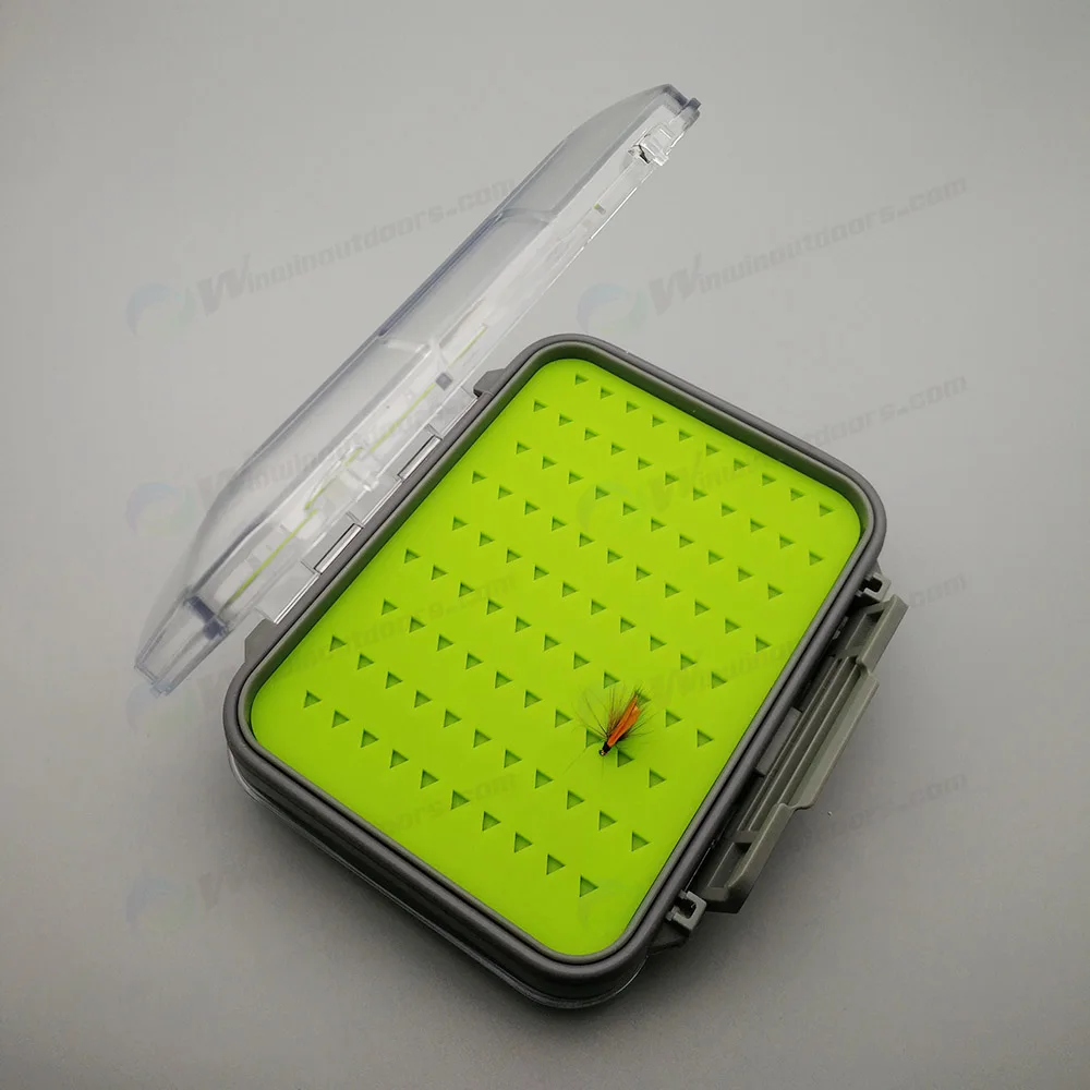 125*100*42mm fly fishing Double Side Plastic Waterproof silicone fishing lure package box