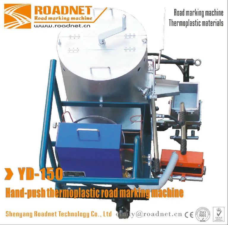 Cheapest manual hand-pushed screed thermoplastic applicator  hot melt lining road Lane marking machine for city roads