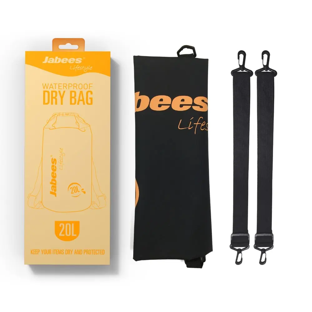 New Arrival Jabees PVC Large Capacity 20L Portable Waterproof Dry Bag With Shoulder Strap