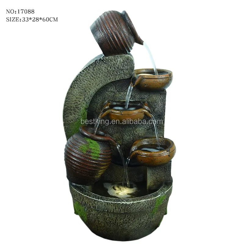 Electrical pump small scale garden rockery stone scenery float water fountain