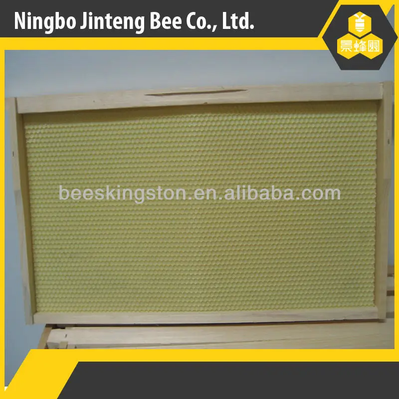 
Assembled high quality beekeeping pine wooden frame with plastic foundation for beehive 