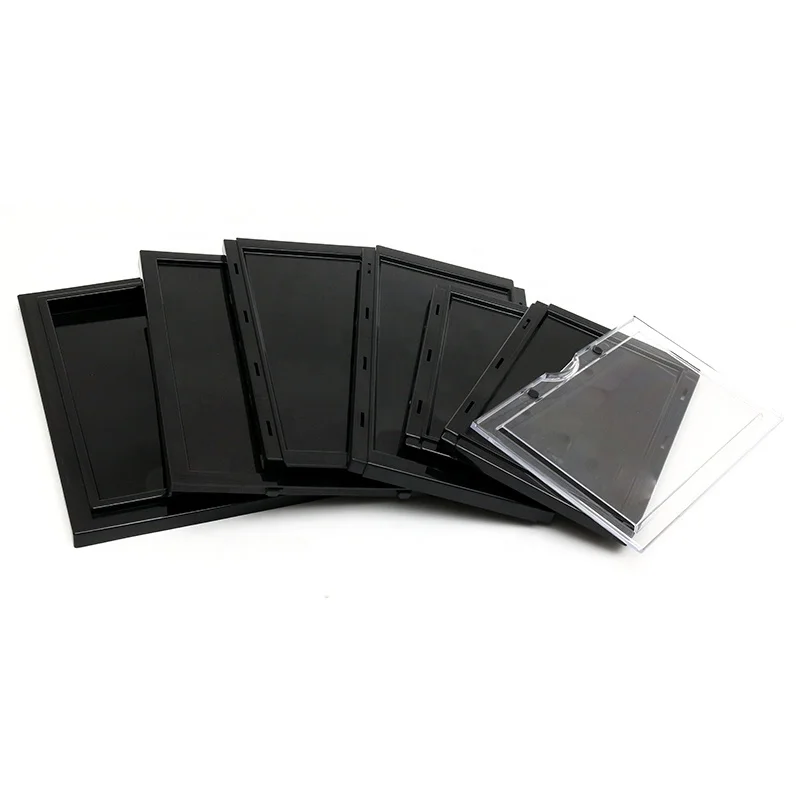 
Custom durable stackable removable black AJ injection plastic shoe Sneakers Storage box with clear front drop door 