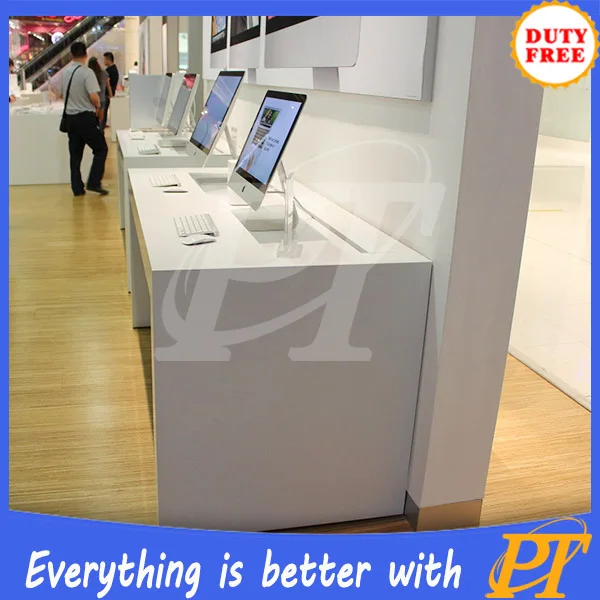 Computer shop showcase decoration, computer display table