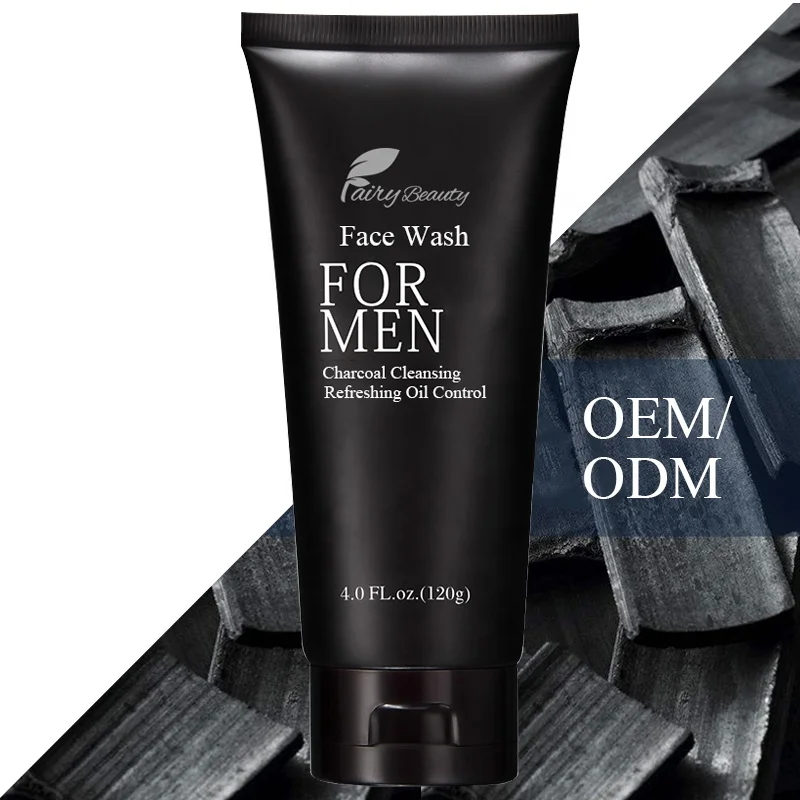 Cream foam deep cleansing anti acne remove blackhead charcoal facial cleanser for oily skin