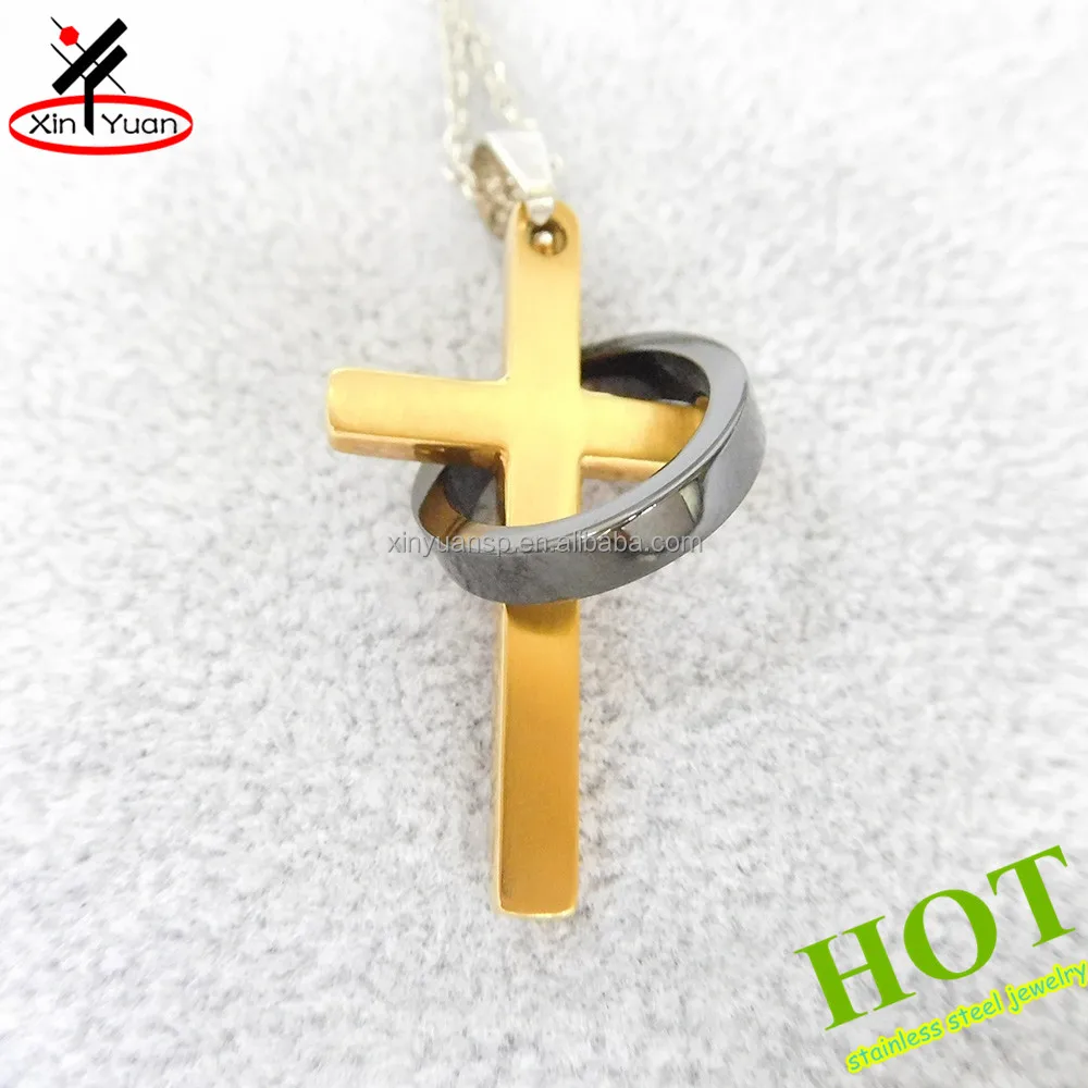 
New arrival stainless steel pendant jewelry cross of the south in gold 