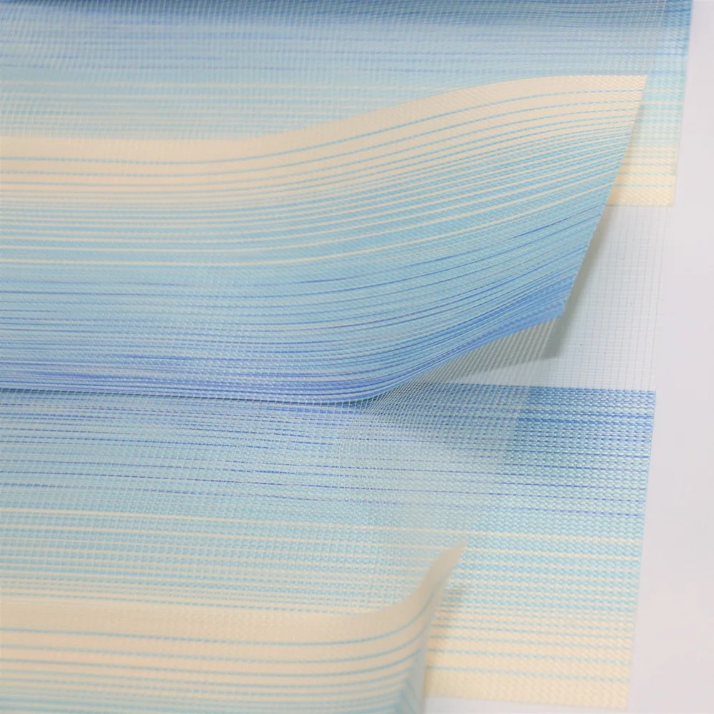 wholesale gradient color100% polyester transparent mesh zebra blinds roller blind for living room