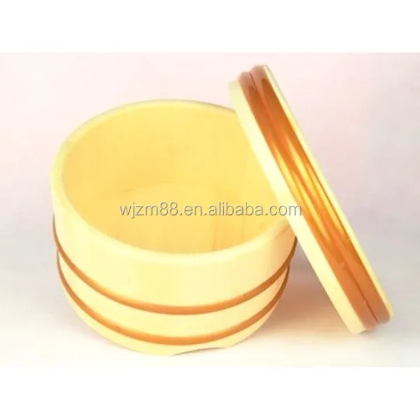 Japanese style wooden sushi rice tub ,sushi barrel & hangiri, wooden sushi tools & items wholesale