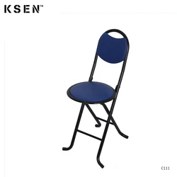 middle East colorful new design hot popular wholesale cheap factory small metal sponge pvc chairs with back for dining KC-C0111