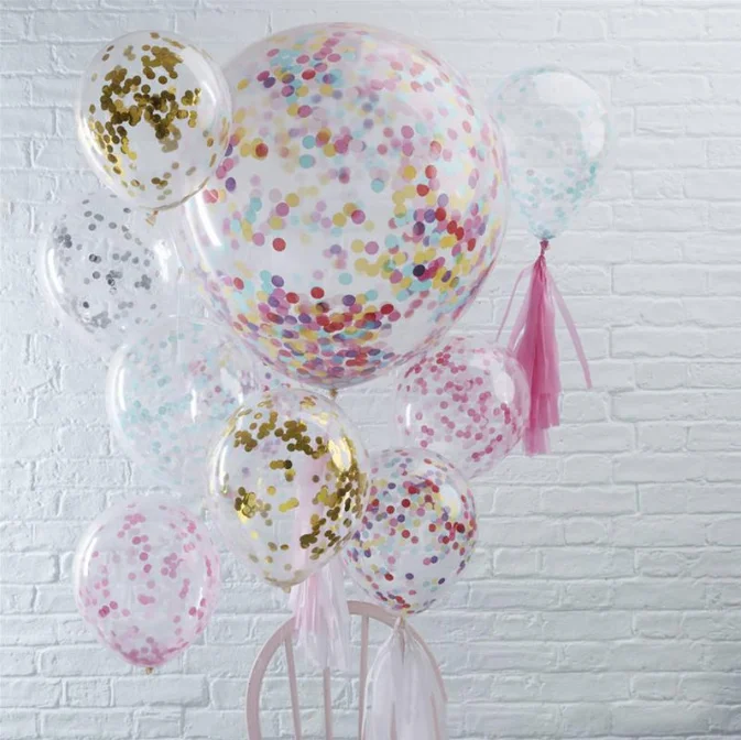 12 Inch Confetti Balloons Colorful Latex Party Balloon for Thanksgiving Wedding Birthday Baby Shower Party
