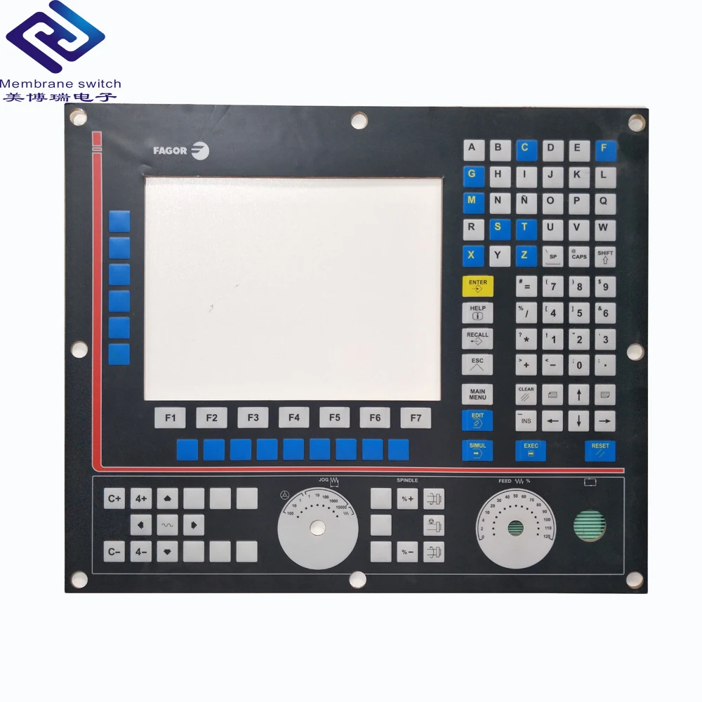 CNC milling machine keypad membrane control panel for industrial CNC panel