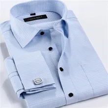 Male French Cufflinks Shirt 2015 New Men’s Shirt Long Sleeve Casual Men Shirts Slim Fit French Cuff Dress Shirts For Men