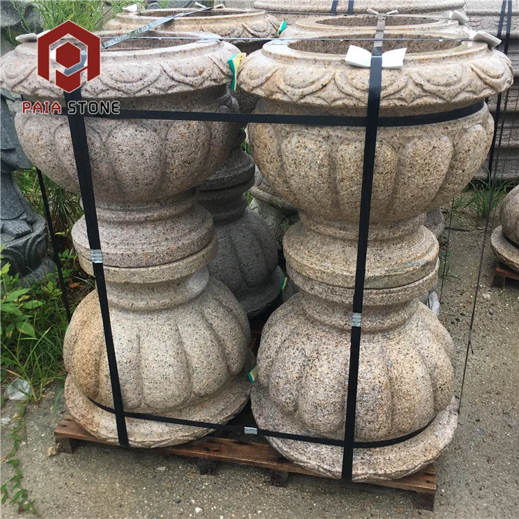 Flower Pot Big Plant Pot Big Garden Stone Europe Garden Decoration Floor Sets of Pots Granites Quality Assurance and OEM