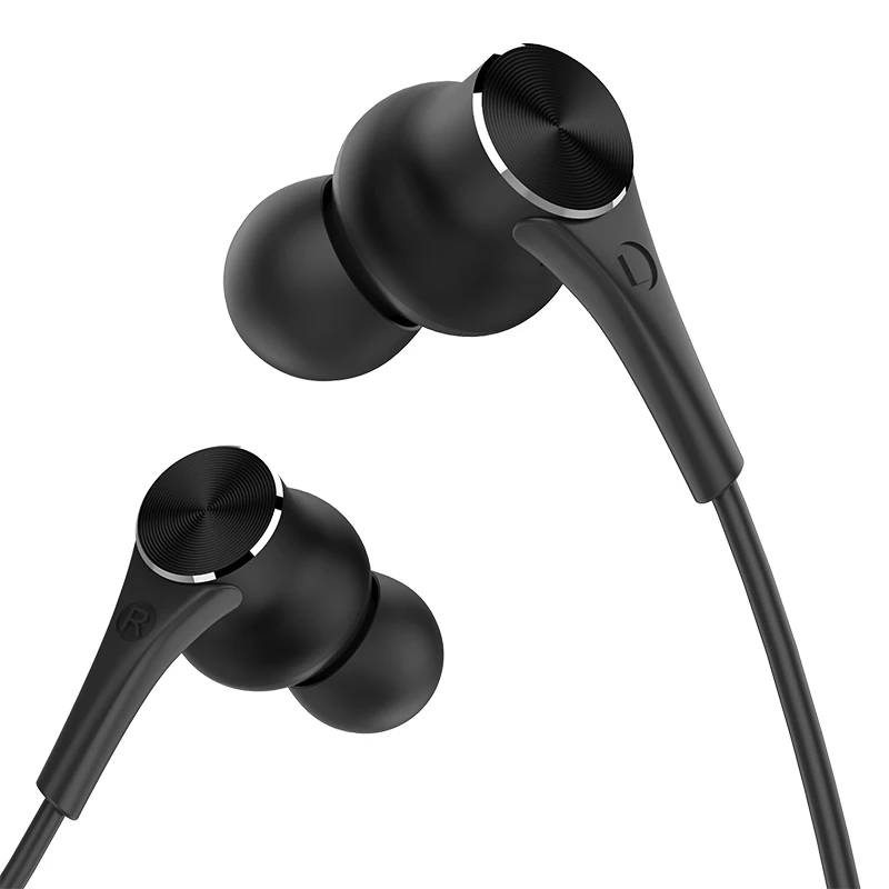 wholesale low price mobile 3.5mm in-ear earphone 120cm high quality wired metal customized logo earphone with mic