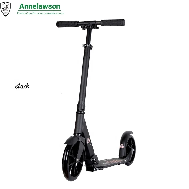 EN14619 certificate hot sale foldable adult scooter 2*200MM big pu wheel aluminum kick scooter