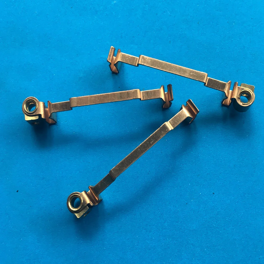 OEM Square Pass Brass Copper Connector Battery Terminal Brass Electrical Terminal with silver contact