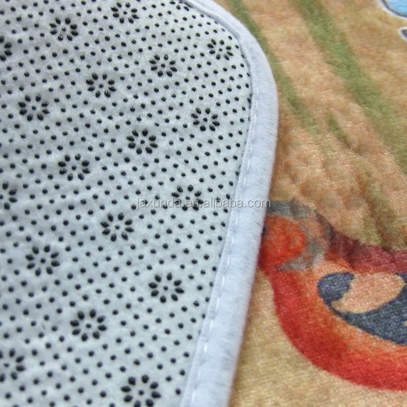 Three piece sets coral fleece bath door mat