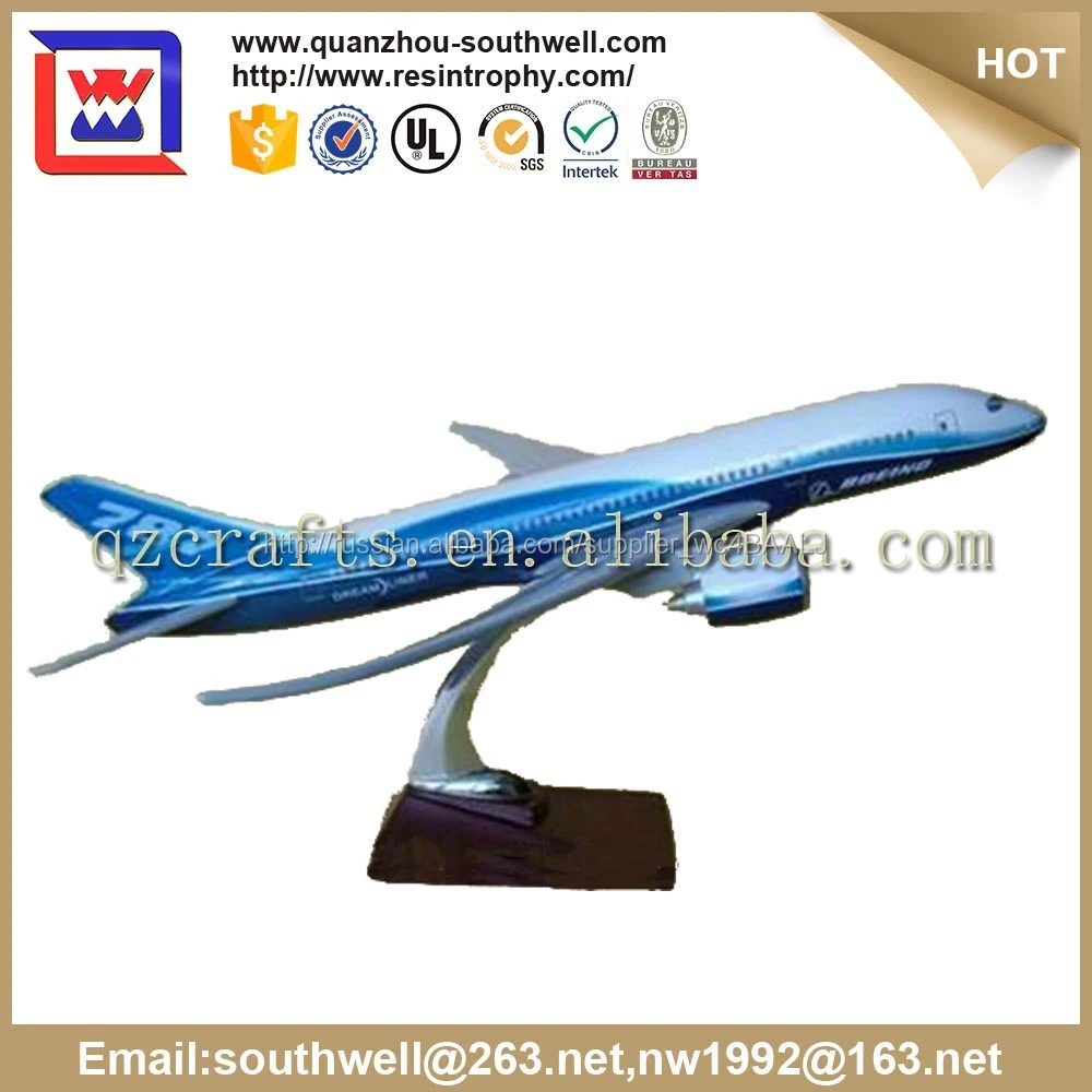 Полистоуна миниатюрный игрушка плоская модель и смолы аэробус модель игрушки самолет и воздух самолет модель для продажи